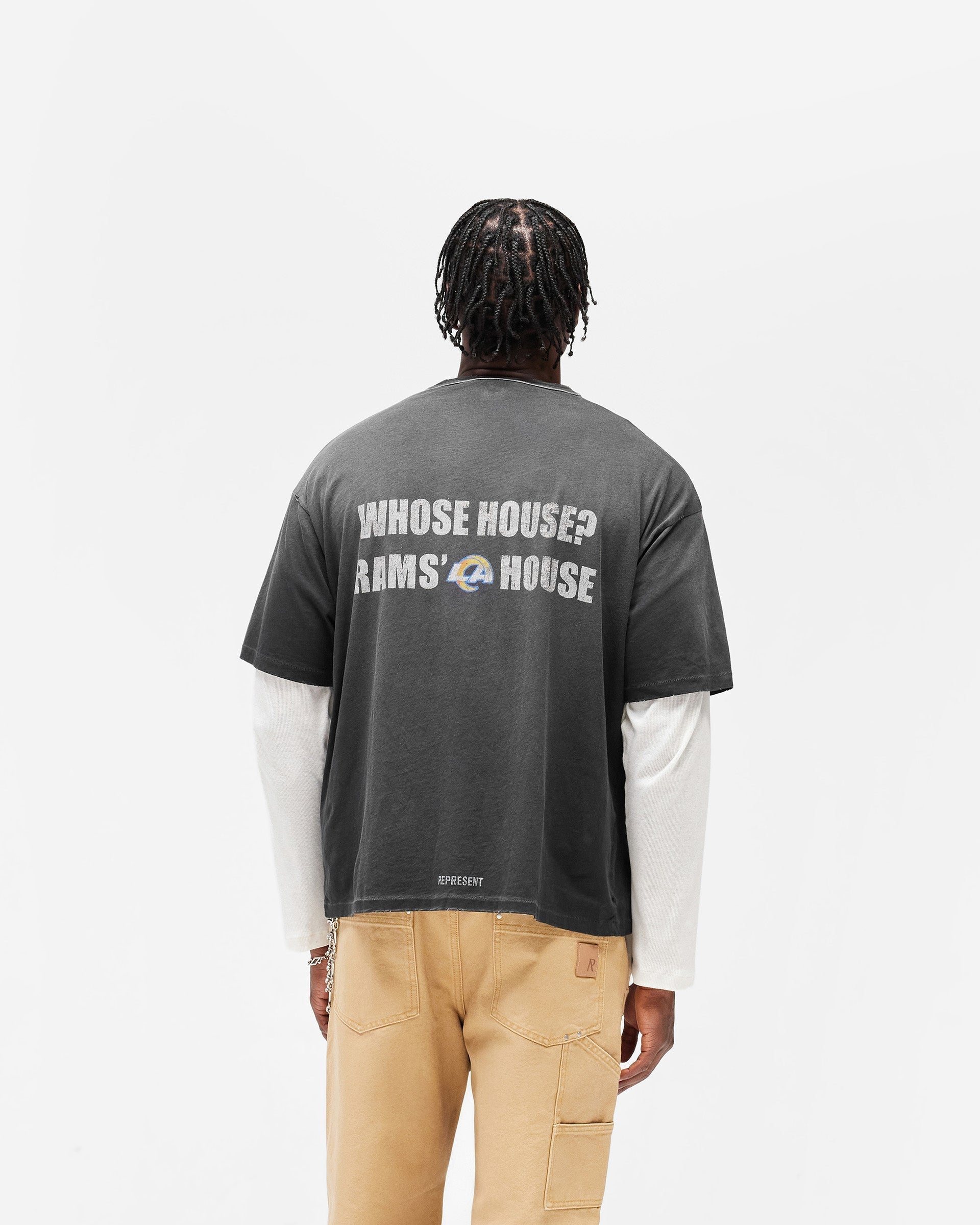 Los Angeles Rams x Represent T-Shirt - Stained Black