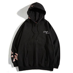 Cherry Blossom Butterfly Embroidered Hoodie
