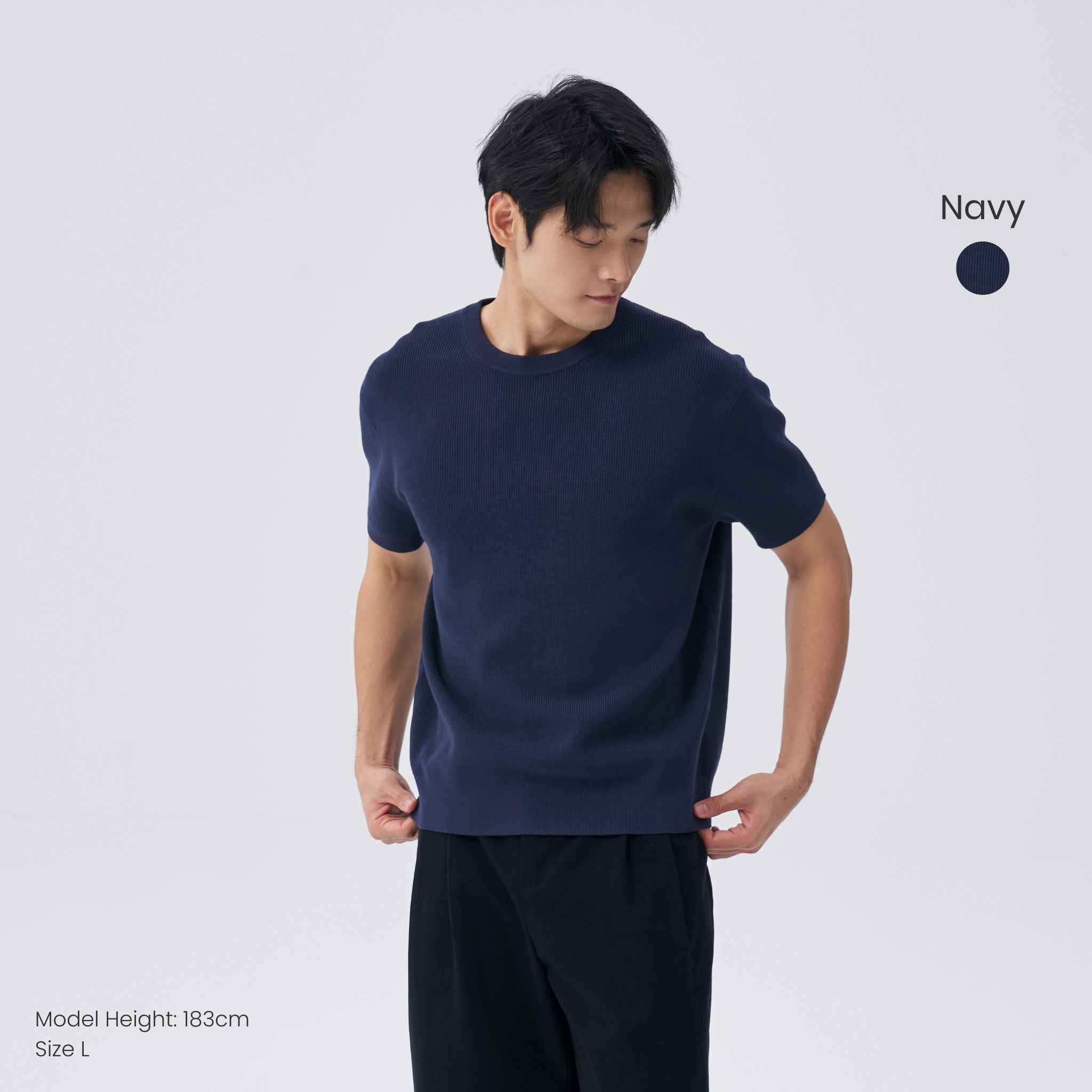 Heavyweight Knitted Short Sleeve T-Shirt