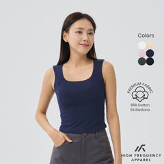 Soft Stretch Square Neck Sleeveless Padded Top