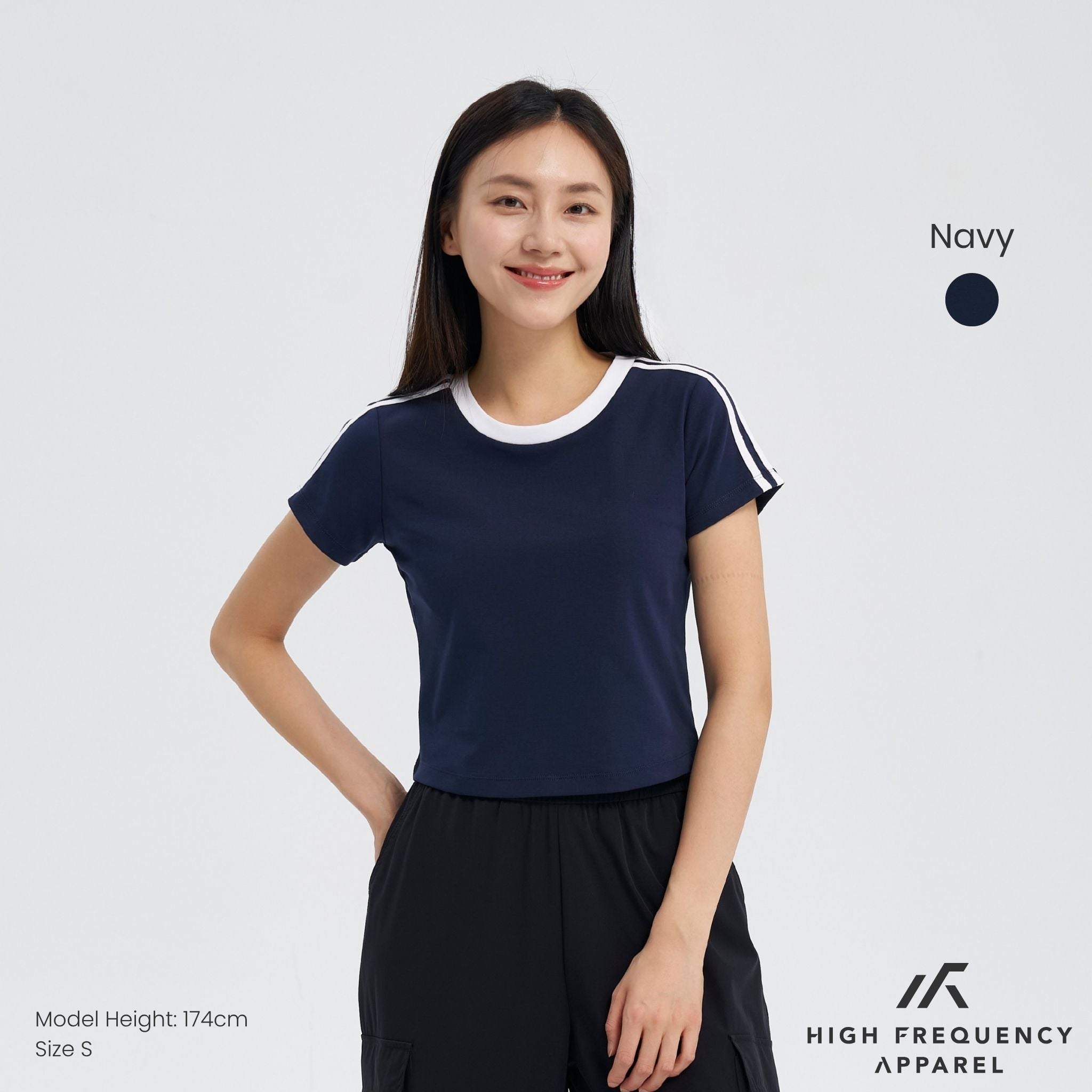 Striped Curved Hem Baby Tee