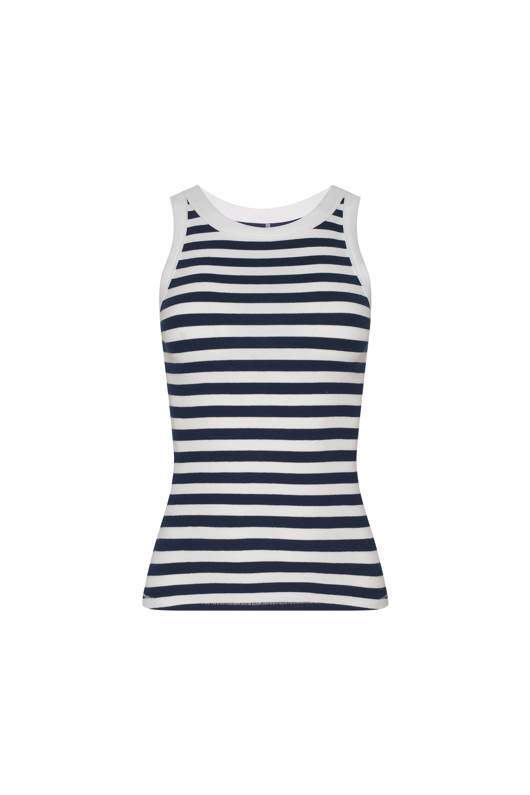 Slinky Rib Tank | Navy Stripe