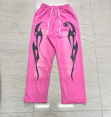 Hot Pink Tribal Graphic Baggy Sweatpants