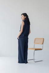 Elongate Elastic Pants in Nautical Blue
