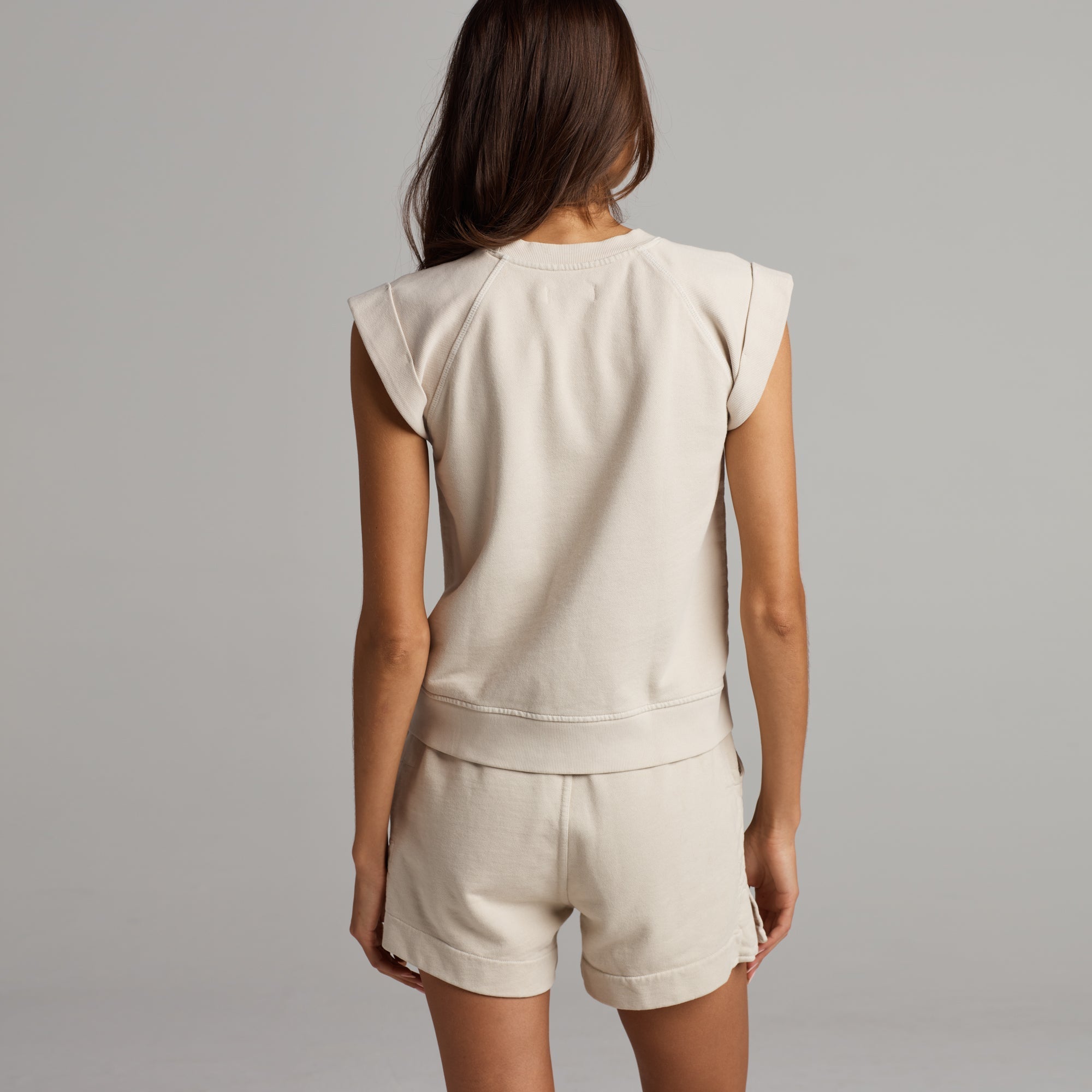 Estelle Cap-Sleeve Raglan Terry Sweatshirt