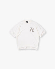 Western Initial T-Shirt - Flat White