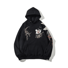 Embroidered Fox Hoodie