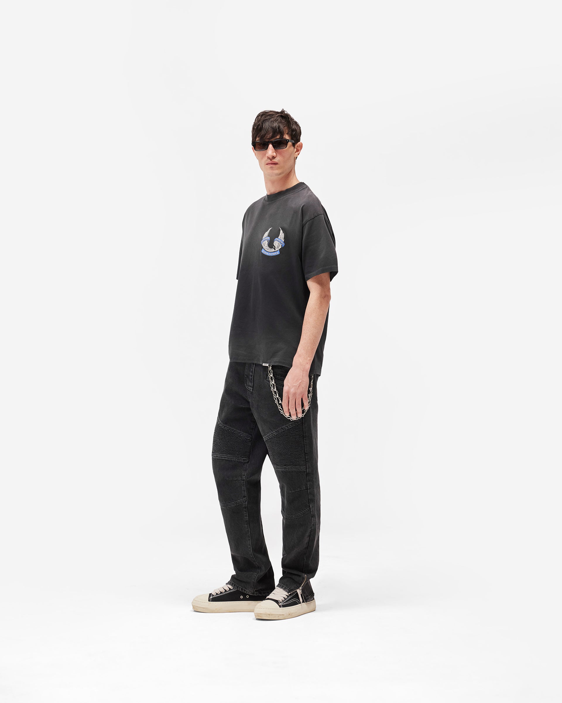 Represent X Belstaff Born To Bike T-Shirt - Aged Black