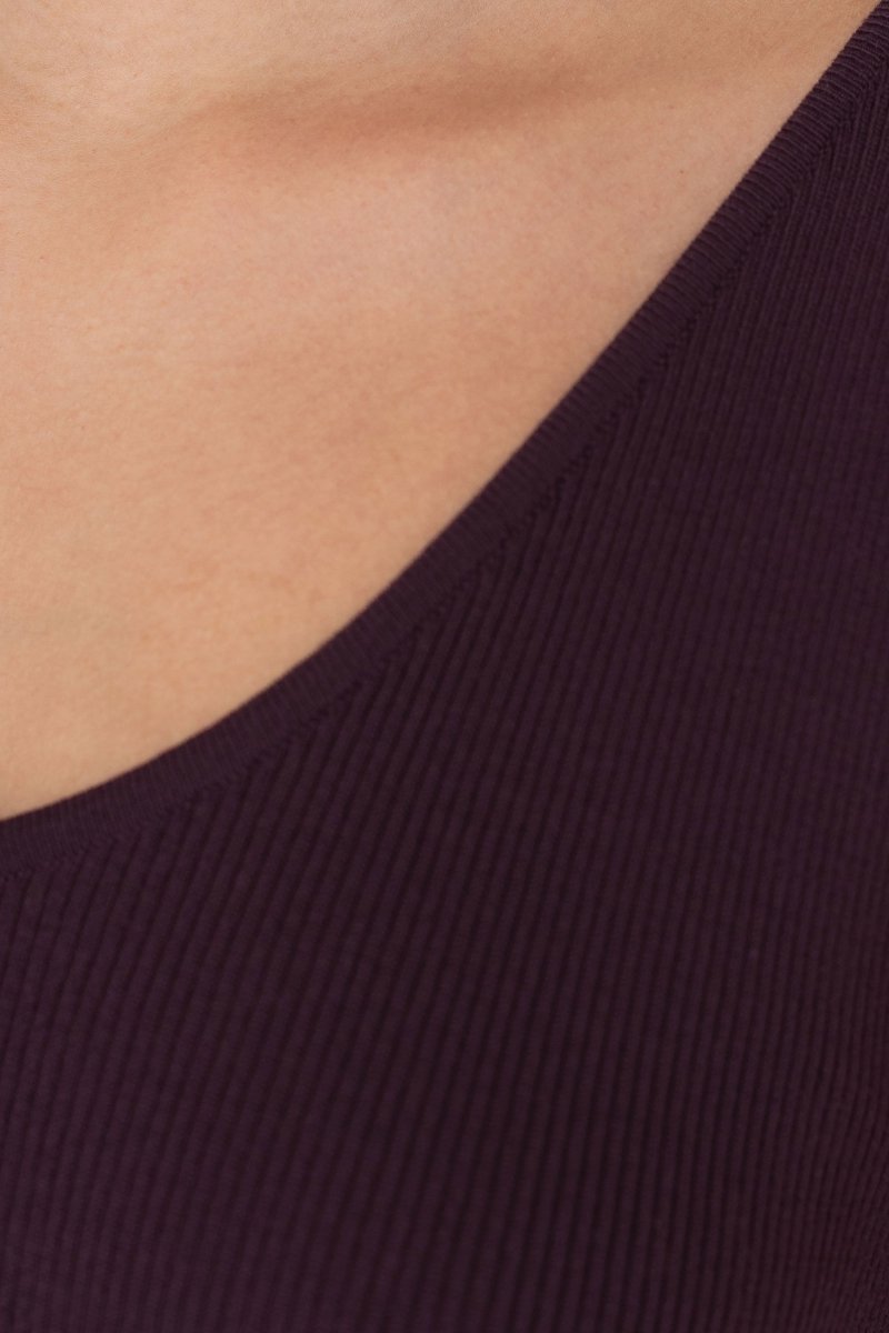 Knit Bateau Neckline Dress in Cherry