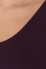 Knit Bateau Neckline Dress in Cherry