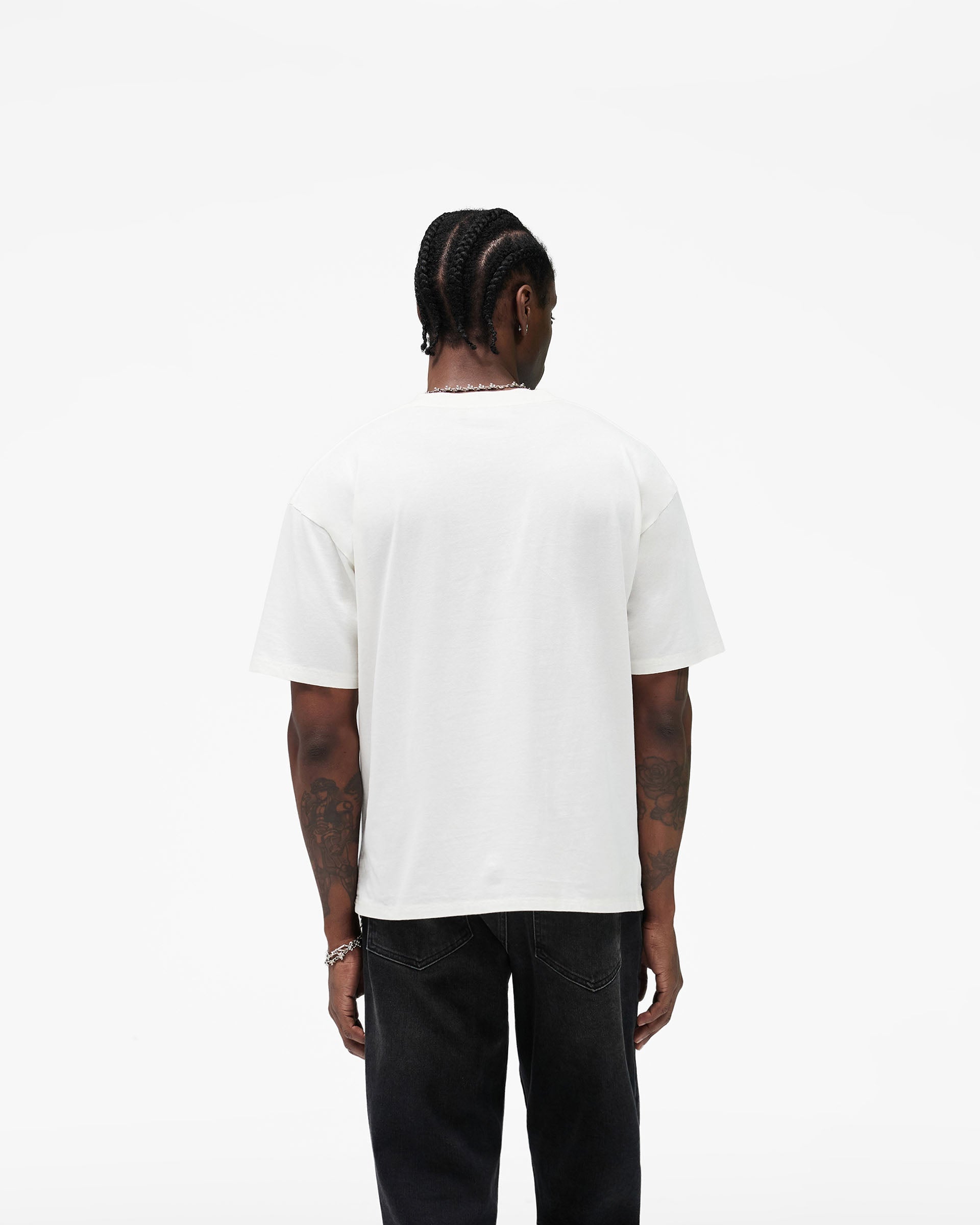 Western Initial T-Shirt - Flat White