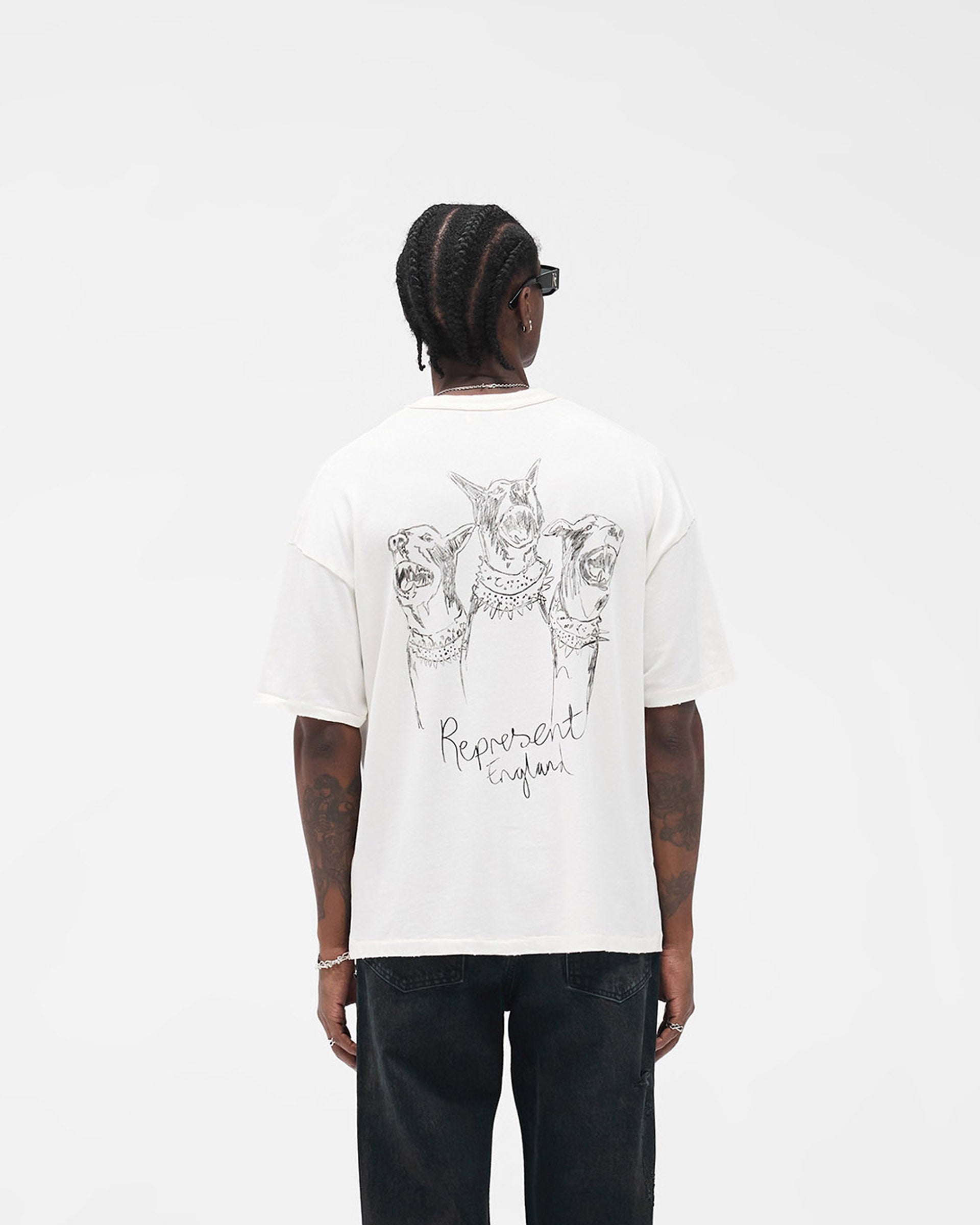 Hand Drawn Thoroughbred T-Shirt - Flat White