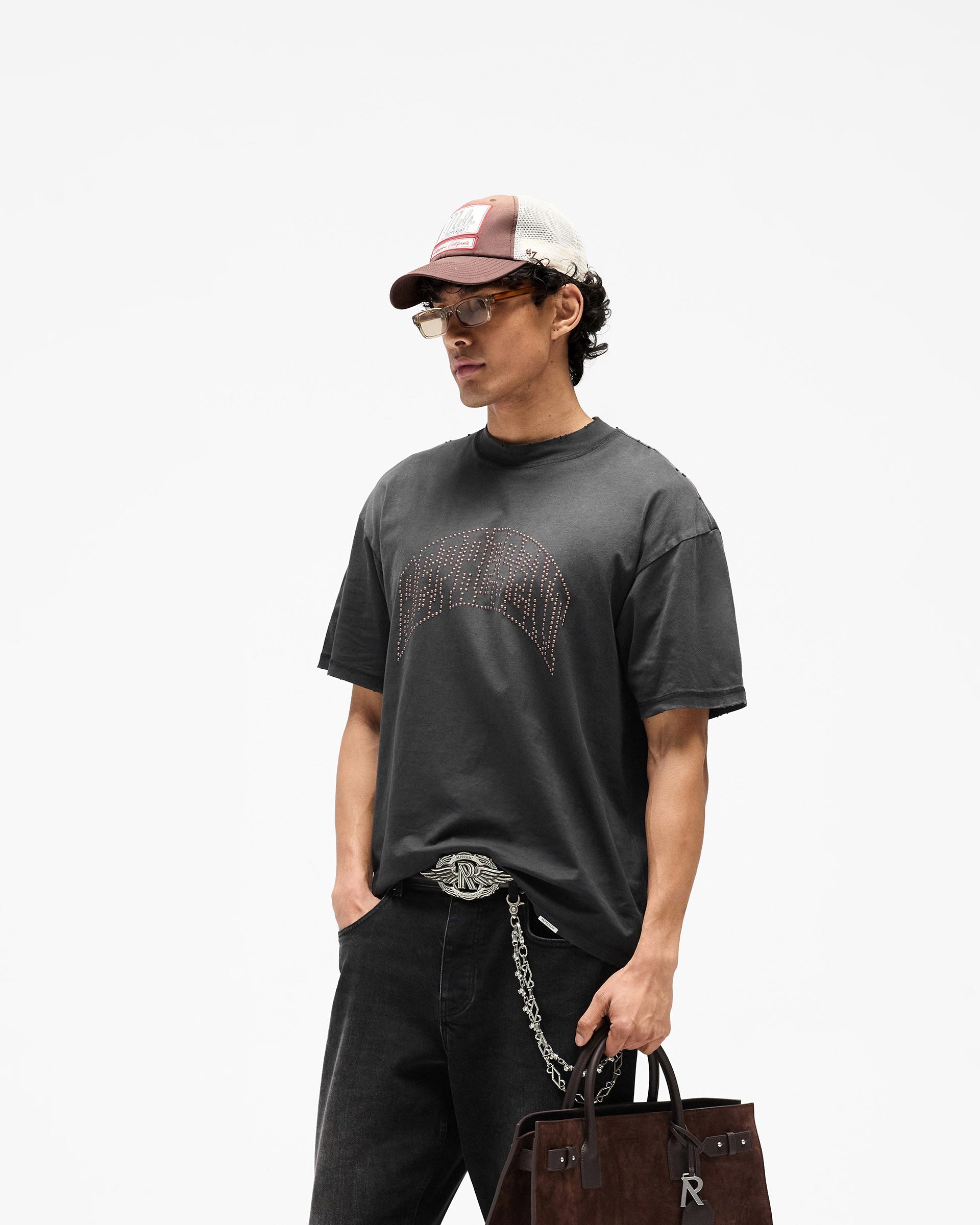 Embellished Represent T-Shirt - Stained Black