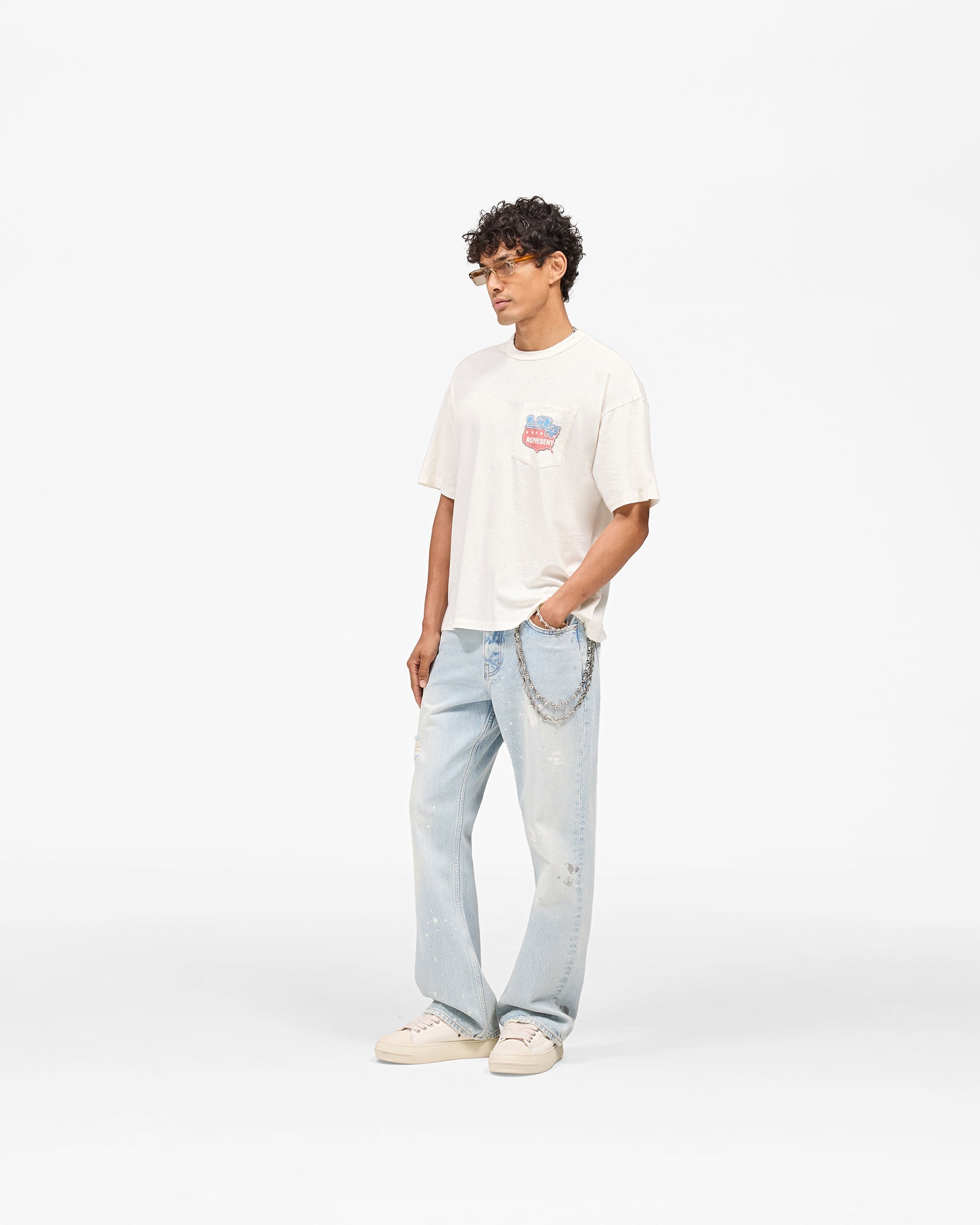 Represent x Beach Boys Americas Band T-Shirt - Flat White